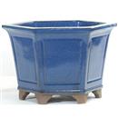 40 cm - Vaso Esagonale Yakeru Blu Gres Cina - 69,80 €